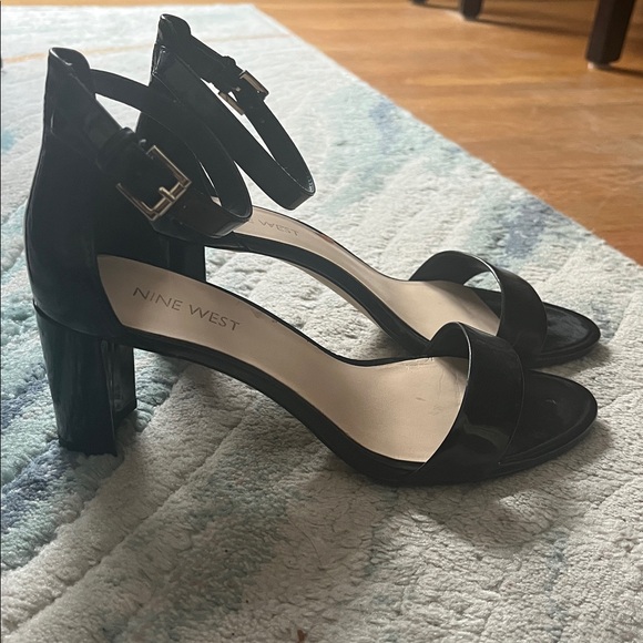 🌻 HOST PICK 🌻 ♠️ Nine West Black Pruce Ankle Strap Black Heel Sandals ♠️ - Picture 10 of 10